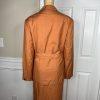 Levine Classics Rayon Linen Skirt Suit 22 W Pumpkin Belted pockets Lined 2PC