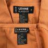 Levine Classics Rayon Linen Skirt Suit 22 W Pumpkin Belted pockets Lined 2PC