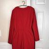 ADRIANNA PAPELL Red Stretch Scarlet Long Sleeve Back Zip Tuxedo Jumpsuit 4