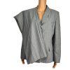 JONES WEAR Women 2PC Gray Striped Polyester Lined Business Pant Suit Size 12