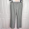 JONES WEAR Women 2PC Gray Striped Polyester Lined Business Pant Suit Size 12