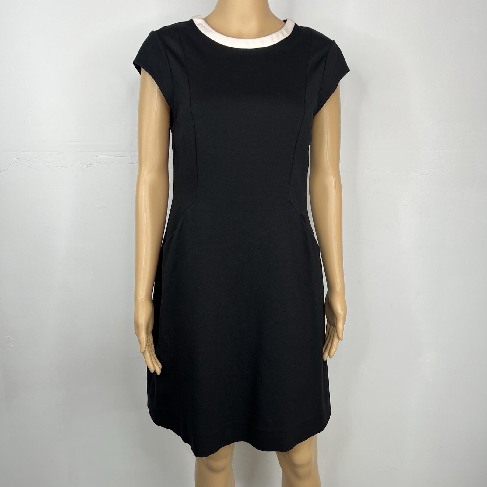 Kate Spade Viscose Spandex Mini Dress Size 8 Black A line Stretch Round Neck Y2K