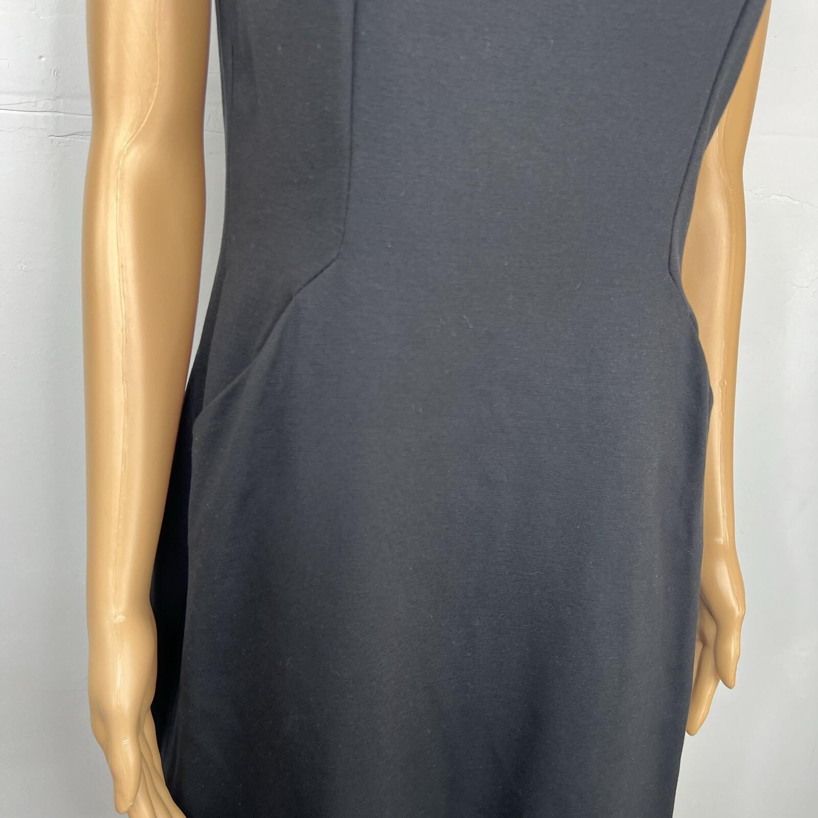 Kate Spade Viscose Spandex Mini Dress Size 8 Black A line Stretch Round Neck Y2K