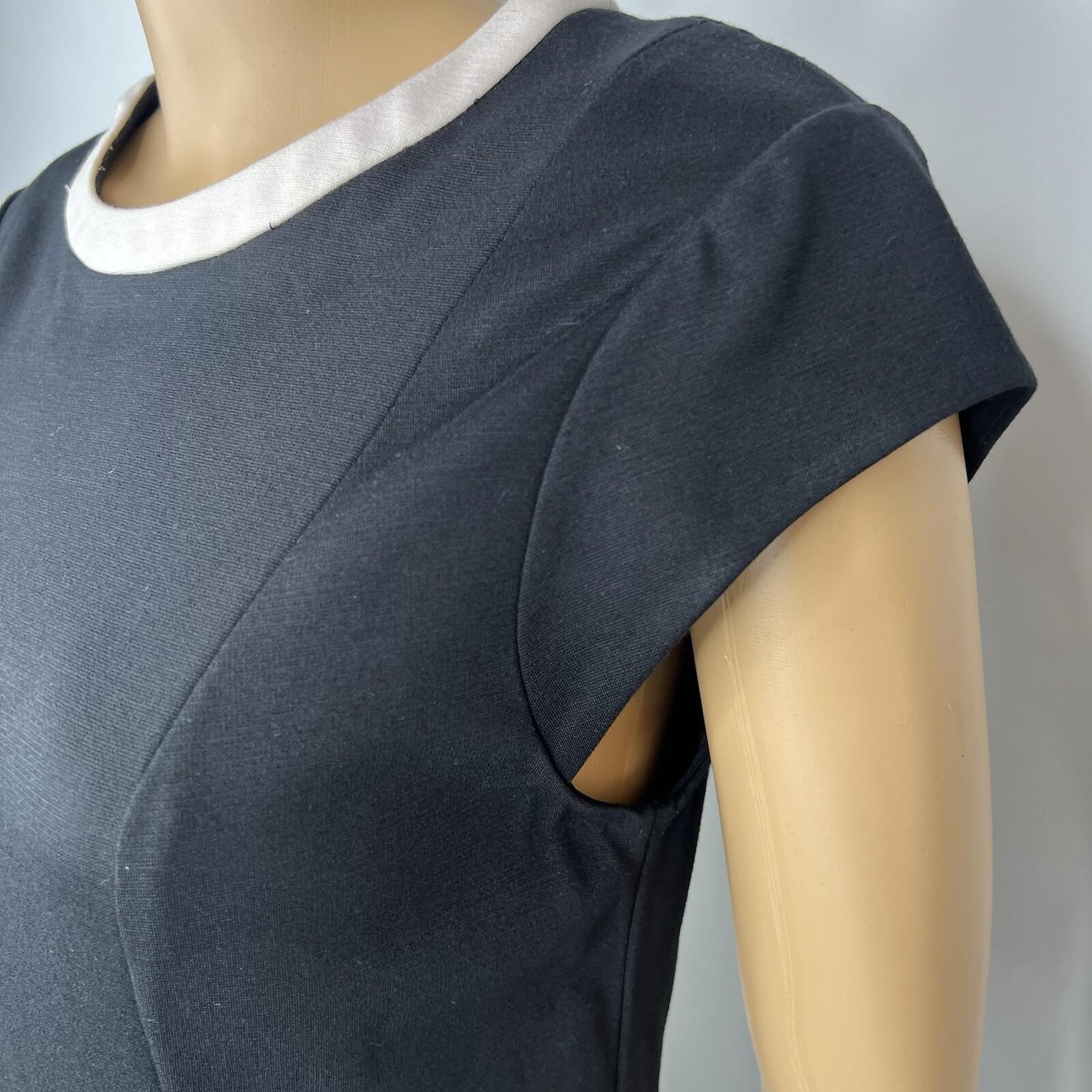 Kate Spade Viscose Spandex Mini Dress Size 8 Black A line Stretch Round Neck Y2K