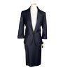 Tahari ASL Polyester Rayon Stretch Skirt 10 Suit 6 Dark Blue 3/4 Sleeve New 2pc