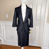 Tahari ASL Polyester Rayon Stretch Skirt 10 Suit 6 Dark Blue 3/4 Sleeve New 2pc
