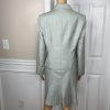 Kasper Women Polyester Rayon Skirt Suit 10P Light Gray Notch Collar Lined 2PC