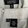Kasper Women Polyester Rayon Skirt Suit 10P Light Gray Notch Collar Lined 2PC