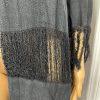 MSGM Milano Cotton Linen Tunic Size S/M Black Fringe Open Front Mid Length