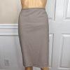 LAFAYETTE 148 NY  Women Virgin Wool Skirt Suit Size 4 Beige Stretch Lined 2PC