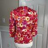 KASPER Women Linen Rayon Blazer Size 8P Multicolored Collarless Lined 1PC