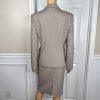 LAFAYETTE 148 NY  Women Virgin Wool Skirt Suit Size 4 Beige Stretch Lined 2PC