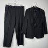 Cremieux Fabric Loro Piana VTG Men Wool Suit Size 44R Pants 36x28 Black Striped