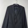Cremieux Fabric Loro Piana VTG Men Wool Suit Size 44R Pants 36x28 Black Striped