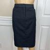 Calvin Klein Polyester Rayon Skirt 8 Suit 10 Black Striped Lined Career 2PC