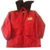 BUTWIN Men Red Zipped Hooded Nylon Windbreaker Quilted Lining Coat Size L