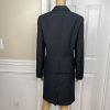 Calvin Klein Polyester Rayon Skirt 8 Suit 10 Black Striped Lined Career 2PC