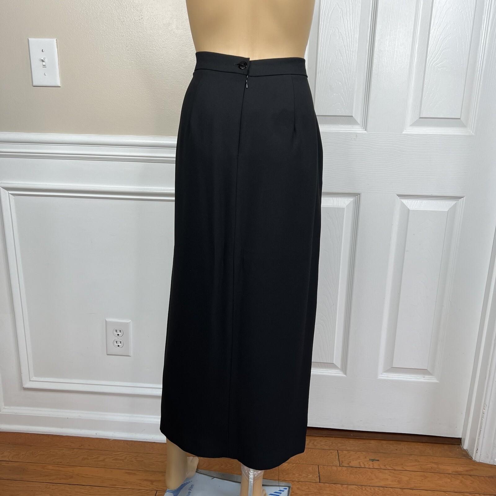 Valentine Polyester Skirt Suit Top 12 Gold Black Beaded Open Front Lined 3PC
