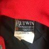 BUTWIN Men Red Zipped Hooded Nylon Windbreaker Quilted Lining Coat Size L