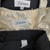 Valentine Polyester Skirt Suit Top 12 Gold Black Beaded Open Front Lined 3PC
