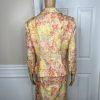 Nipon Boutique Vintage Polyester Rayon Dress Suit 10 Floral Brocade Lined 2PC
