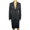 Tommy Hilfiger Rayon Polyester Spandex Skirt 4 Suit 2 Gray Striped 2PC New