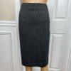 Tommy Hilfiger Rayon Polyester Spandex Skirt 4 Suit 2 Gray Striped 2PC New