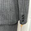Tommy Hilfiger Rayon Polyester Spandex Skirt 4 Suit 2 Gray Striped 2PC New