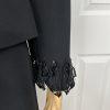 Albert Nipon Triacetate Polyester Dress Suit 10 Black Beaded Embellished 2PC