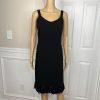 Albert Nipon Triacetate Polyester Dress Suit 10 Black Beaded Embellished 2PC