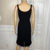 Albert Nipon Triacetate Polyester Dress Suit 10 Black Beaded Embellished 2PC