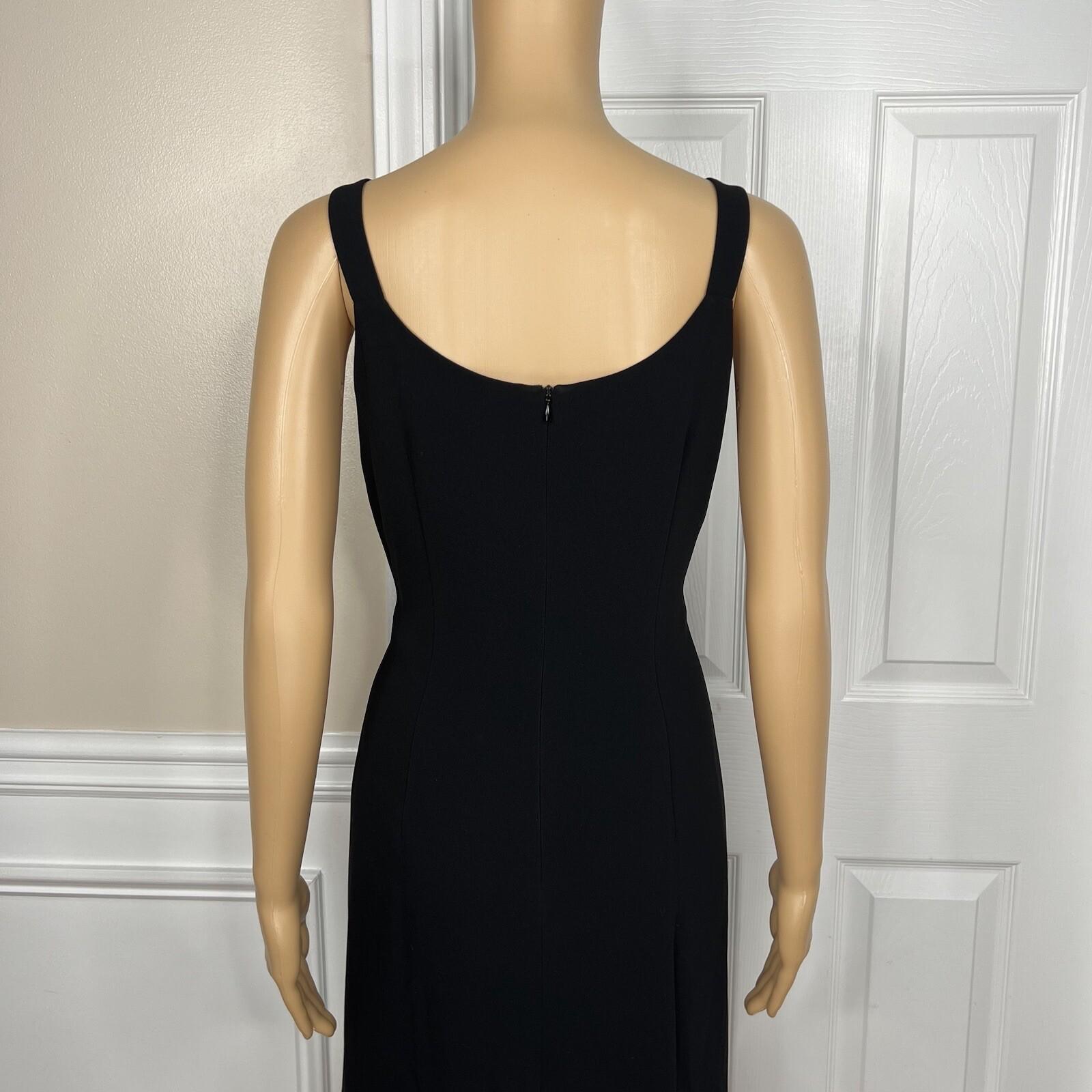 Albert Nipon Triacetate Polyester Dress Suit 10 Black Beaded Embellished 2PC