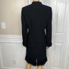 Albert Nipon Triacetate Polyester Dress Suit 10 Black Beaded Embellished 2PC