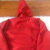 BUTWIN Men Red Zipped Hooded Nylon Windbreaker Quilted Lining Coat Size L