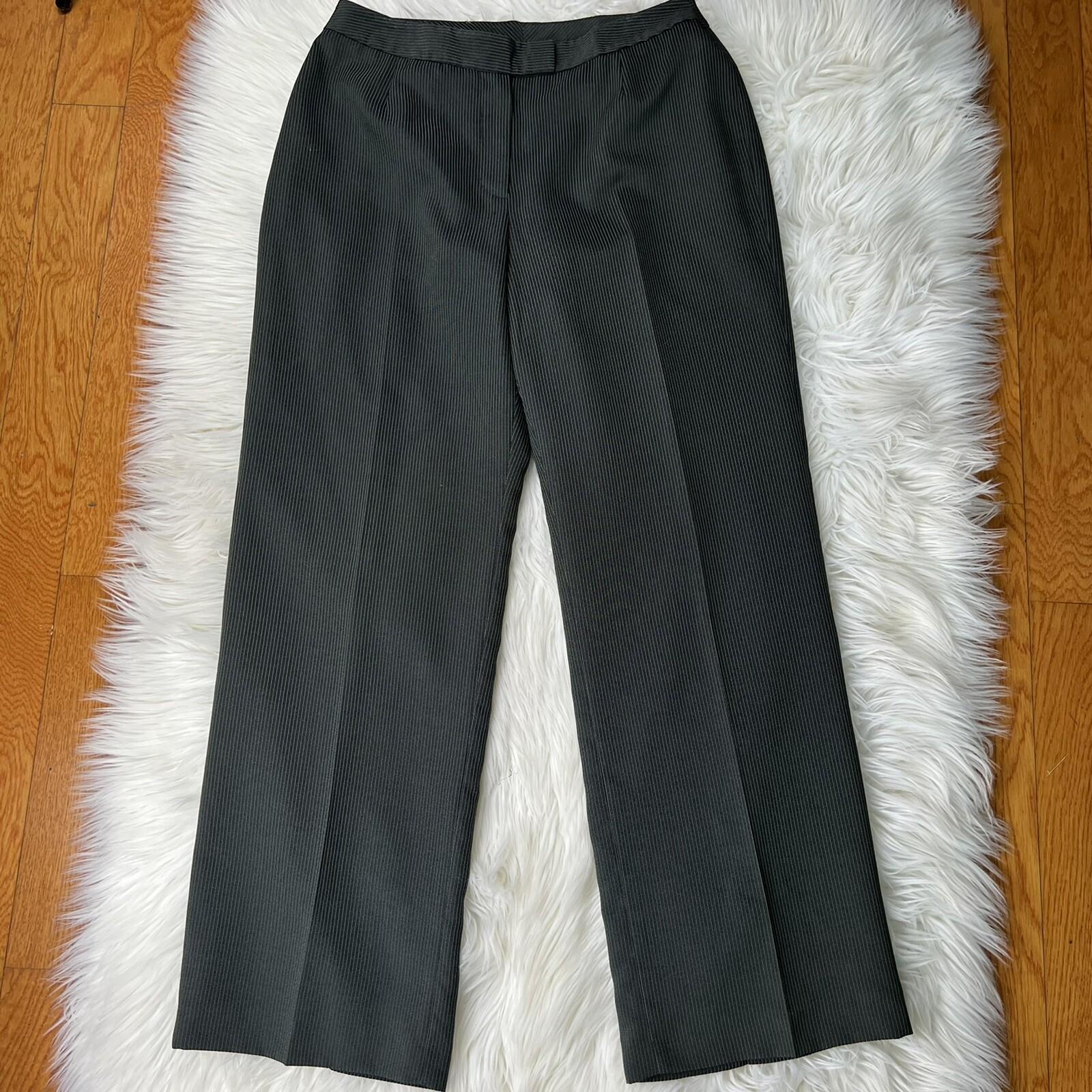 EVAN PICONE Women 2PC Black Striped Polyester Rayon Pant Suit Size 10P