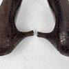 SALVATORE FERRAGAMO Vintage Women Brown Leather Crocodile Velvet Pumps Size 9.5A