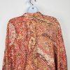 Marina Rinaldi Multicolored Cotton Button Up Shirt Size 27/16W 3/4 Sleeves Tunic