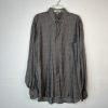 10-4321.jpg Mondo Di Marco Rayon Polyester Button Up Shirt XL Gray Long Sleeve Made In Italy