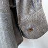 10-4325.jpg Mondo Di Marco Rayon Polyester Button Up Shirt XL Gray Long Sleeve Made In Italy