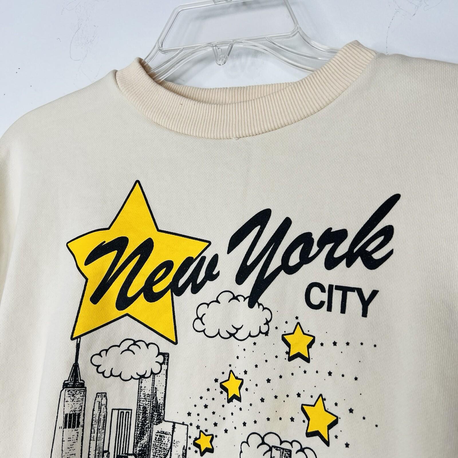 Minted New York Men Cotton Sweater Size S The Sandbox of Dreams Graphic Crewneck
