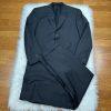 JoS A Bank Men Wool Suit 46 Pants 40x32 Charcoal Notch Lapel One Vent Career 2PC