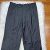 JoS A Bank Men Wool Suit 46 Pants 40x32 Charcoal Notch Lapel One Vent Career 2PC