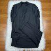 Jones New York Men Wool Suit 46L Pants 36x30.5 Vest Gray Striped Flannel 3PC