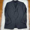 Jones New York Men Wool Suit 46L Pants 36x30.5 Vest Gray Striped Flannel 3PC