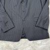 Jones New York Men Wool Suit 46L Pants 36x30.5 Vest Gray Striped Flannel 3PC