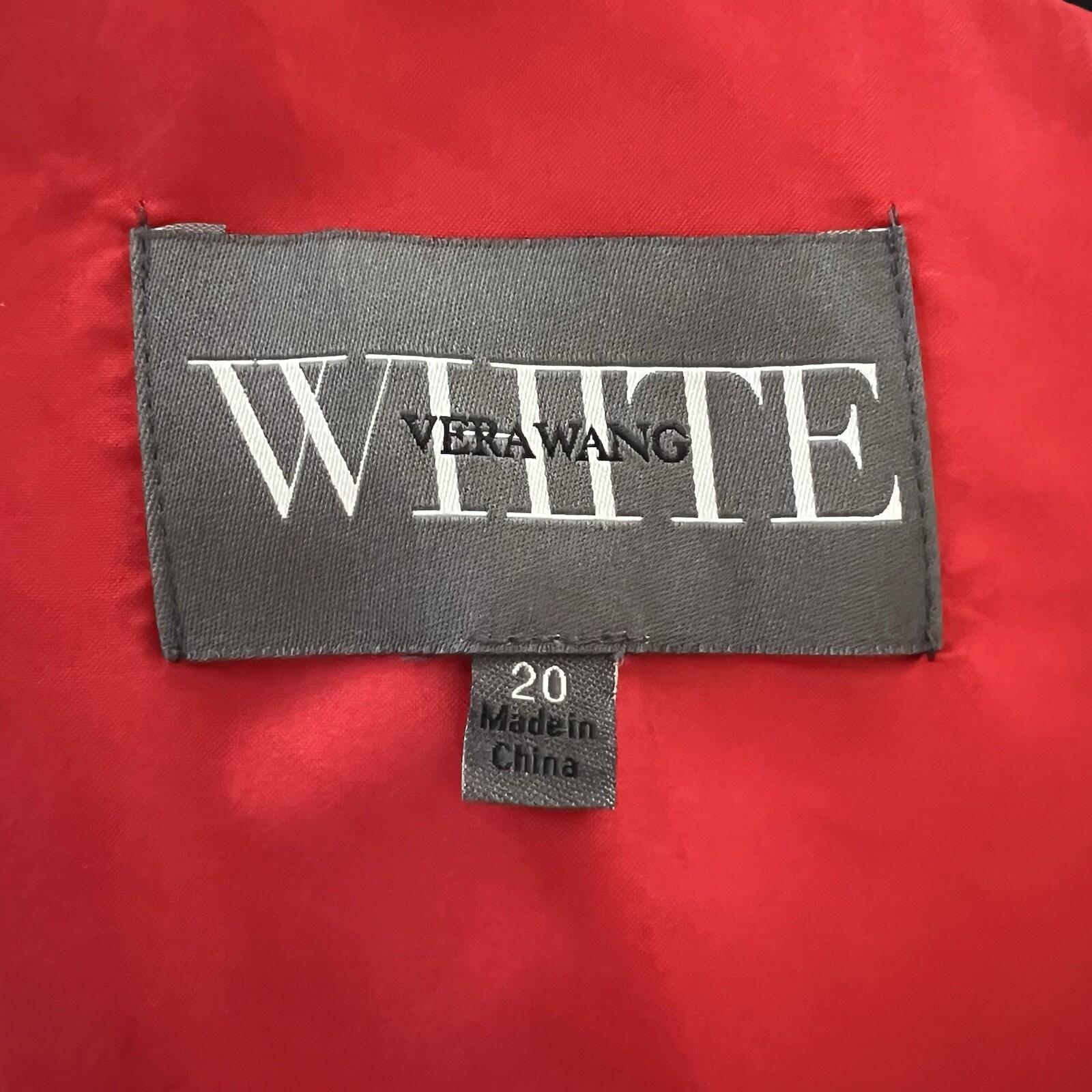 Vera Wang Polyester Formal Dress Size 20 Red One Shoulder Long Ball Belted Gown