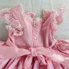 Vintage Pazazz Circle Pageant Dress Size 4T Pink Lace Belt Bow Twirl Ring Nylon