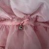 Vintage Pazazz Circle Pageant Dress Size 4T Pink Lace Belt Bow Twirl Ring Nylon