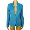 0 St John Santana Knit Metallic Blazer Size 4 Turquoise Shimmer Quiet Luxury