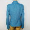 0 St John Santana Knit Metallic Blazer Size 4 Turquoise Shimmer Quiet Luxury